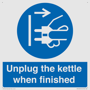 Unplug the kettle when finished